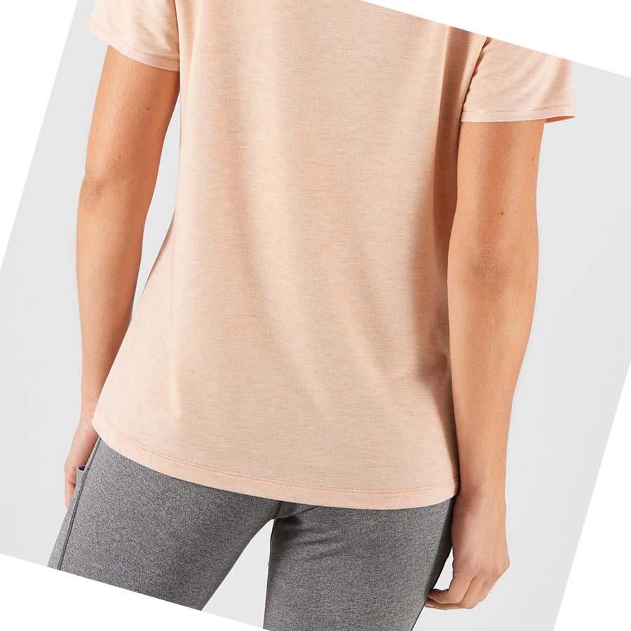 Camiseta Salomon ESSENTIAL TENCEL Mujer Beige | MX 2566HAP